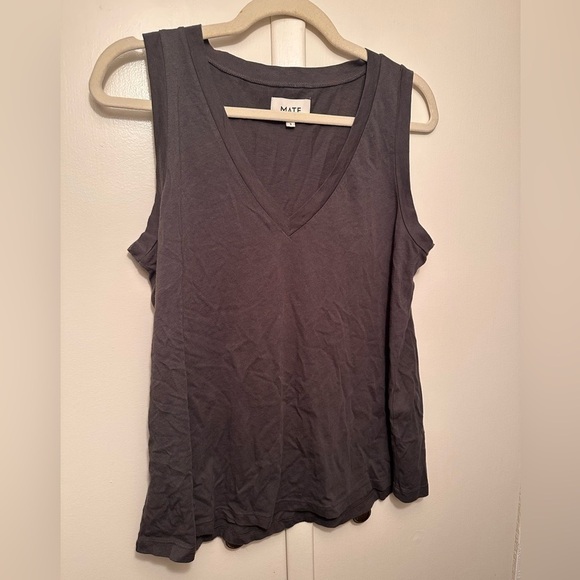 MATE The Label V Tank Top Charcoal Size Small NWOT - Picture 3 of 7